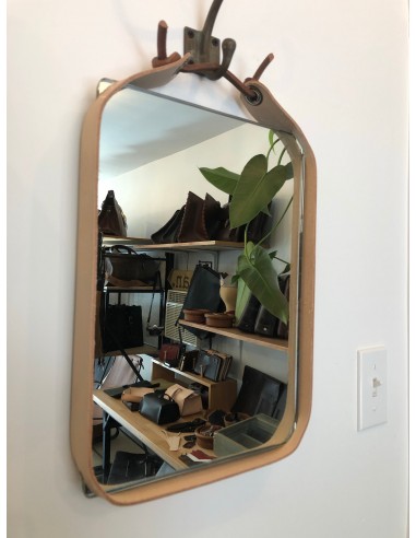 Leather framed mirror (small) livraison gratuite