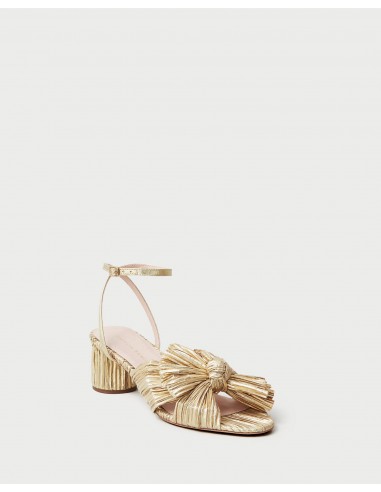 Dahlia Gold Pleated Bow Heel En savoir plus