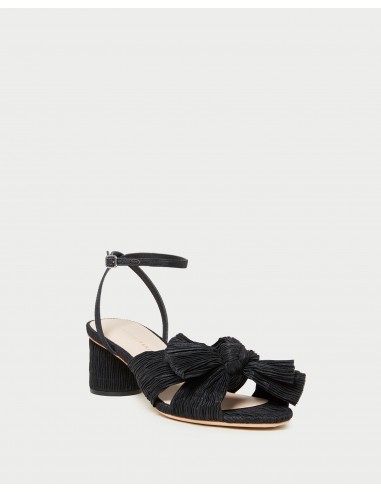 Dahlia Black Pleated Bow Heel meilleur choix