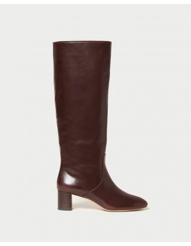 Gia Espresso Tall Boot en linge