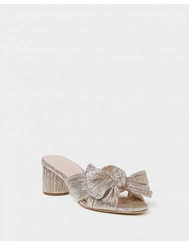 Emilia Champagne Pleated Bow Heel le concept de la Pate a emporter 