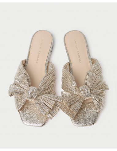 Daphne Champagne Bow Slide Venez acheter