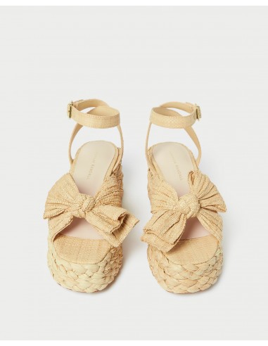 Gaby Natural Pleated Bow Espadrille les muscles