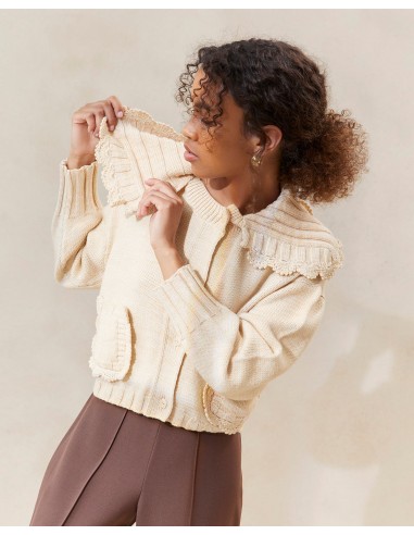 Lo Cream Collared Cardigan prix pour 