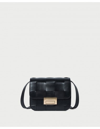 Desi Black Woven Leather Crossbody meilleur choix