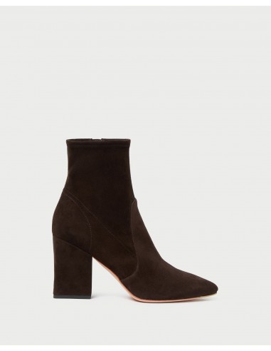 Isla Brown Suede Slim Bootie Les magasins à Paris