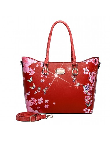 Hummingbird Bloom Scratch & Stain Resistant Top-Handle Bag votre