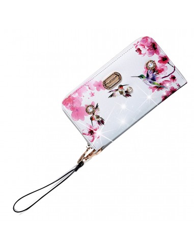 Hummingbird Bloom Vintage Wristlet Wallet pour bénéficier 