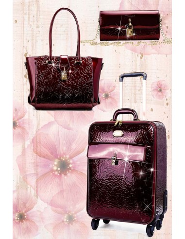 Rosy Lox Luggage 3 Pcs. Vegan Leather Suitcase Set En savoir plus