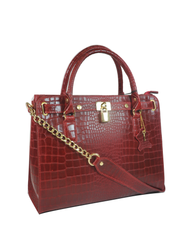 Misty Croci Chained Leather Bag - Made In Italy en stock