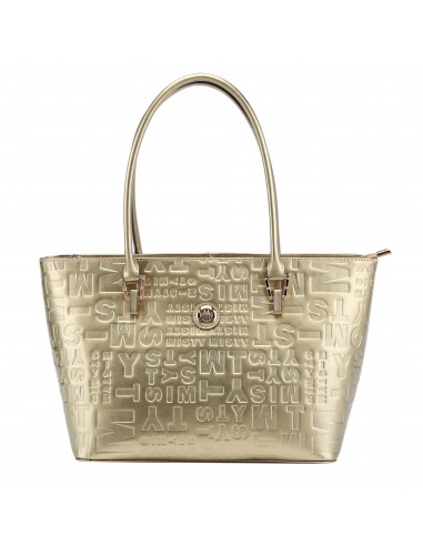 Misty Metallic Shine Leather Tote - Made in Italy chez Cornerstreet bien 