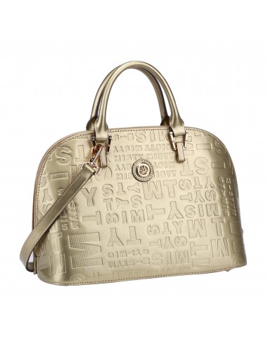 Misty Metallic Shine Top Handle Leather Bag - Made in Italy À commander