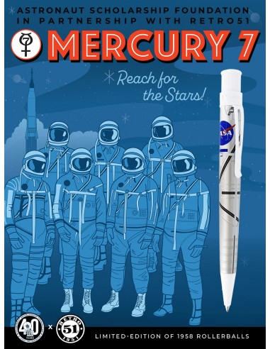 Retro 51 Mercury 7 Commemorative LE Rollerball Pen | ZRR-2407ASF ou a consommer sur place