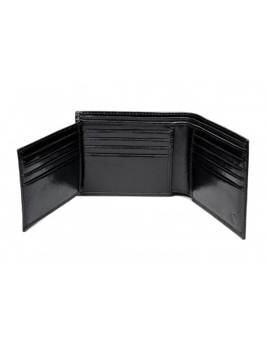 Sierra Italian Leather Billfold w/extra Page - Black pas cher